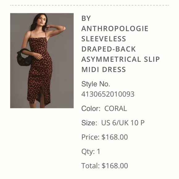 Anthropologie Asymmetrical Midi Dress in size 6 petite - Picture 2 of 2